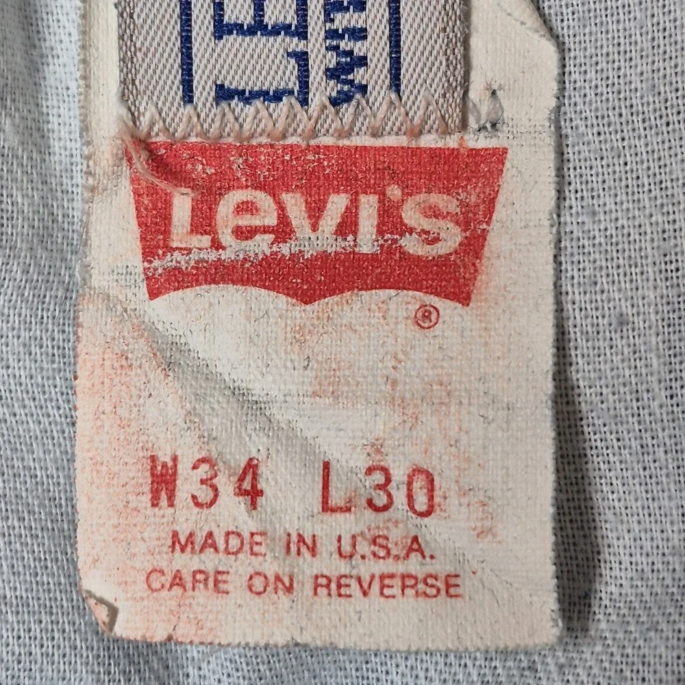 VTG 1982 Levi's For Men Skosh 34x30 Jeans Straight Leg Denim Made in USA